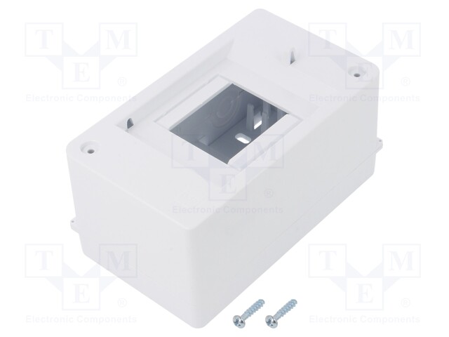 Enclosure: for modular components; IP20; white; No.of mod: 3; 400V