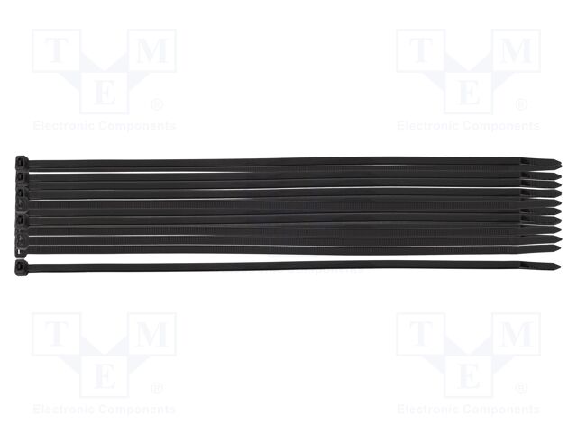 Cable tie; L: 200mm; W: 3.6mm; black; 20pcs; EXTREME