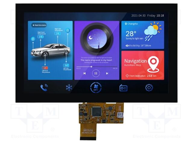 Display: TFT; 10.1"; 1024x600; Illumin: LED; 16MBFLASH; RGB; 50pin