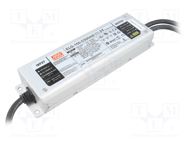 Power supply: switched-mode; LED; 150W; 150÷300VDC; 250÷500mA