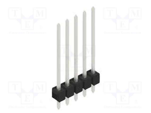 Connector: pin strips; pin header; male; PIN: 5; 2.54mm; THT; 1x5