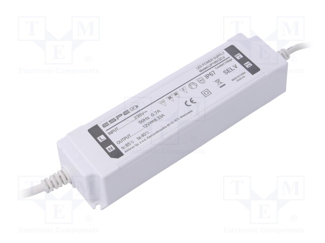 Power supply: switched-mode; LED; 100W; 12VDC; 8.33A; 220÷240VAC