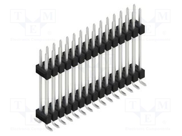 Connector: pin strips; pin header; male; PIN: 30; 2.54mm; SMT; 2x15