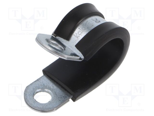 Fixing clamp; ØBundle : 20mm; W: 20mm; steel; Cover material: EPDM