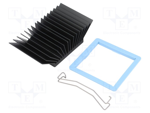 Heatsink: extruded; grilled; black; L: 45mm; W: 45mm; H: 19.5mm