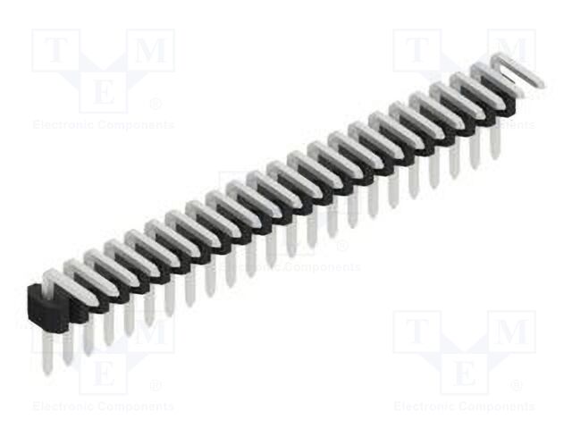 Connector: pin strips; pin header; male; PIN: 23; 1.27mm; THT; 1x23