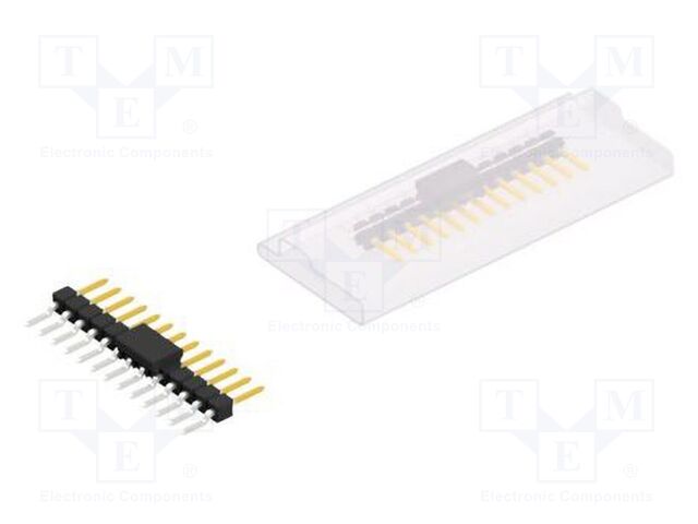 Connector: pin strips; pin header; male; PIN: 13; 2.54mm; SMT; 1x13