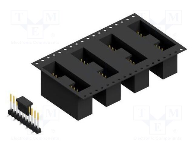 Connector: pin strips; pin header; male; PIN: 10; 2.54mm; SMT; 1x10
