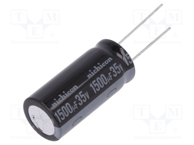 Capacitor: electrolytic; THT; 1500uF; 35VDC; Ø16x35.5mm; ±20%
