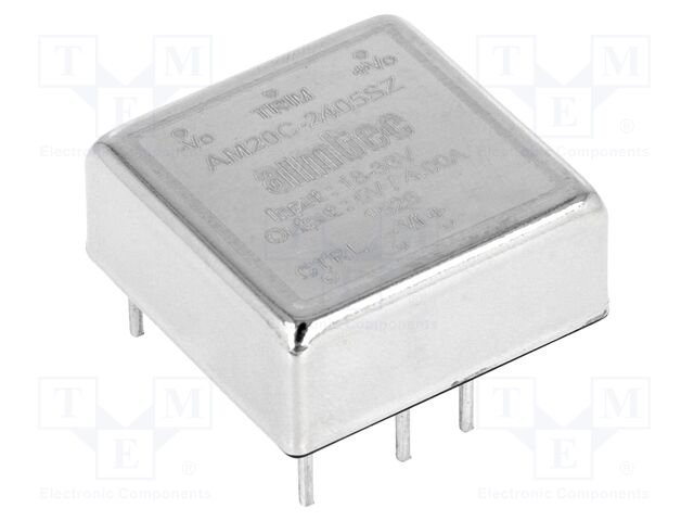 Converter: DC/DC; 20W; Uin: 18÷36V; 5VDC; Iout: 4A; 1"x1"; 18g