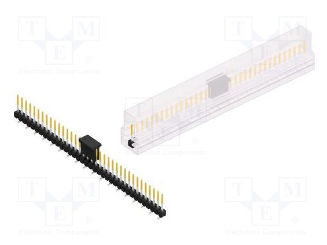 Connector: pin strips; pin header; male; PIN: 36; 2.54mm; SMT; 1x36