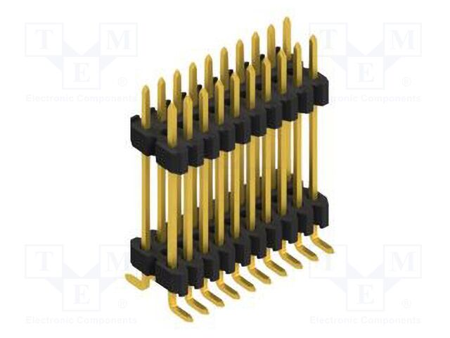 Connector: pin strips; pin header; male; PIN: 20; 1.27mm; SMT; 2x10