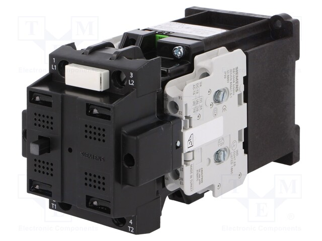Contactor: 2-pole; NO x2; Auxiliary contacts: NC x2,NO x2; 24VDC