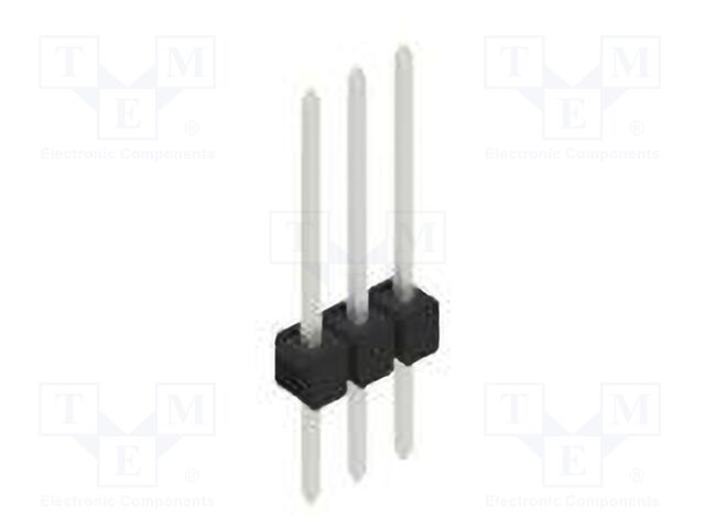 Connector: pin strips; pin header; male; PIN: 3; 2.54mm; THT; 1x3