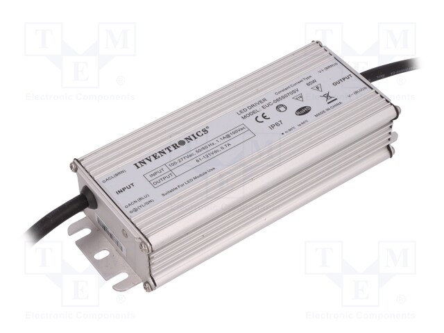 Power supply: switched-mode; LED; 85W; 61÷121V; 700mA; 90÷305VAC