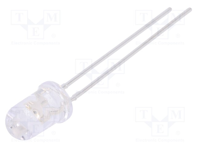 LED; 5mm; green; 14000÷23000mcd; 45°; Front: convex