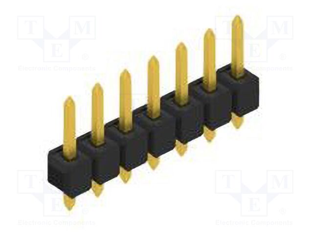 Connector: pin strips; pin header; male; PIN: 7; 2.54mm; THT; 1x7