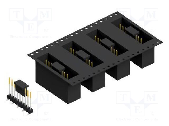 Connector: pin strips; pin header; male; PIN: 9; 2.54mm; SMT; 1x9