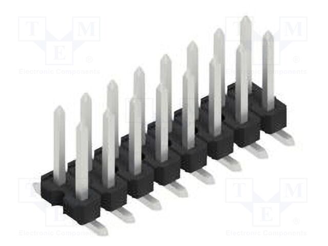Connector: pin strips; pin header; male; PIN: 16; 2.54mm; SMT; 2x8