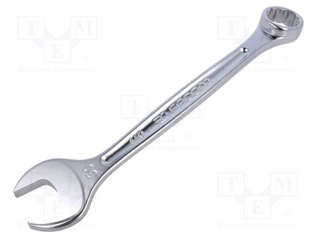 Wrench; combination spanner; 30mm; L: 340mm; satin