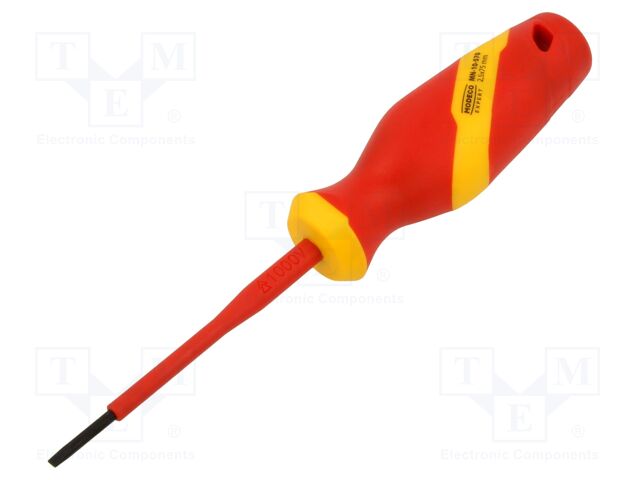 Screwdriver: insulated; slot; SL 2.5; 75mm; 1kVAC