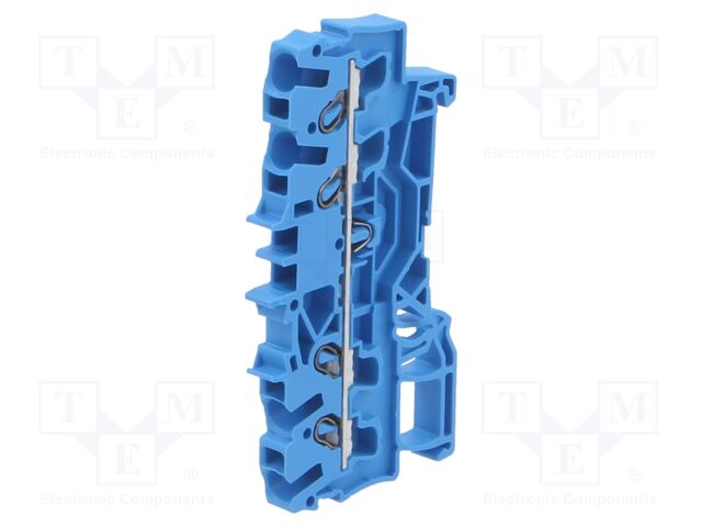 DIN Rail Mount Terminal Block, 4 Ways, 22 AWG, 12 AWG, 4 mm², Clamp, 24 A