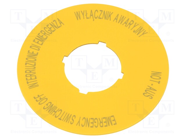 Description label; -25÷70°C; IP66; Ø60mm