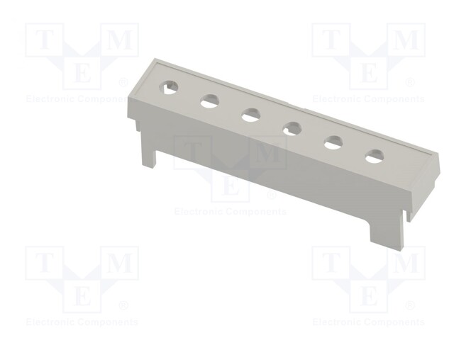 Terminals cover; 4M Modulbox One; grey; 10.16mm; Holes no: 6