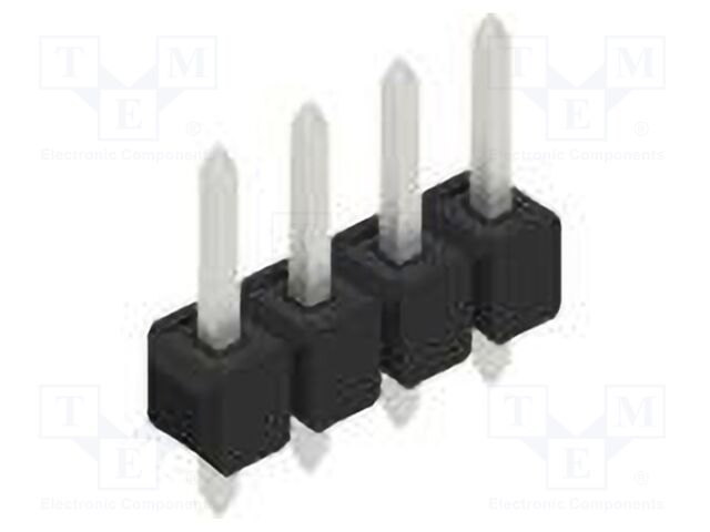 Connector: pin strips; pin header; male; PIN: 4; 2.54mm; THT; 1x4