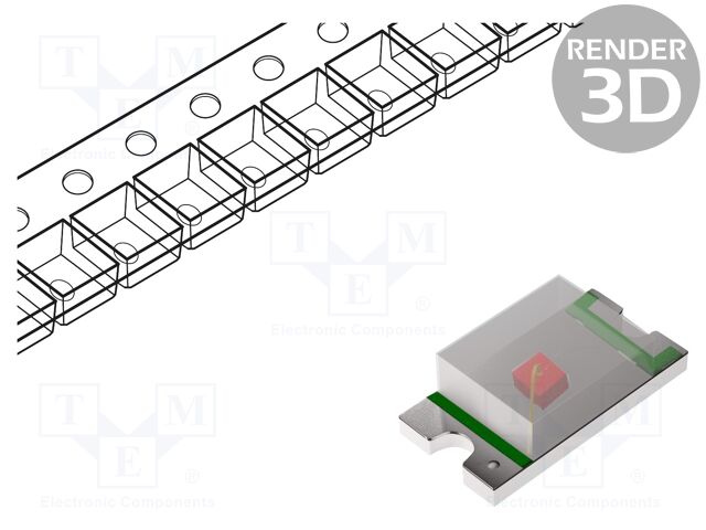 LED; amber; SMD; 0603; 8÷43mcd; 1.6÷2.6VDC; 1.6x0.8x0.7mm; 140°; 5mA
