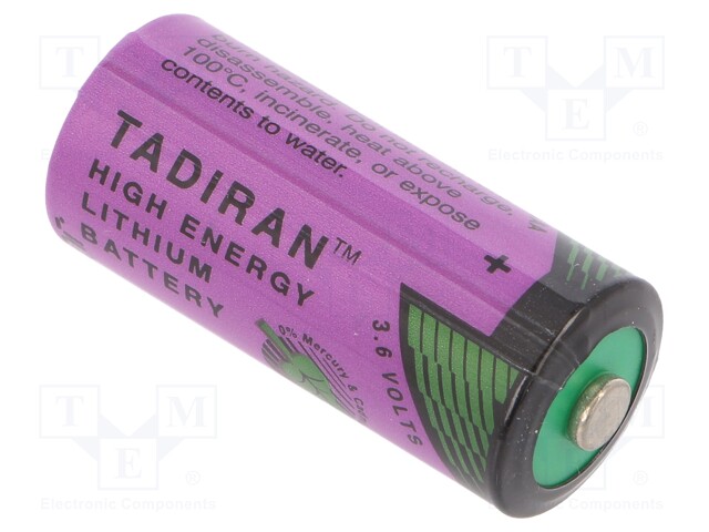 Battery: lithium (LTC); 3.6V; 2/3AA,2/3R6; Ø14.7x33.5mm; 1500mAh