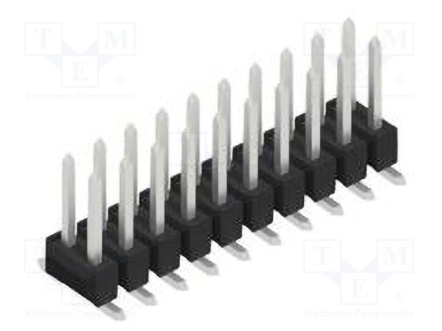 Connector: pin strips; pin header; male; PIN: 20; 2.54mm; SMT; 2x10