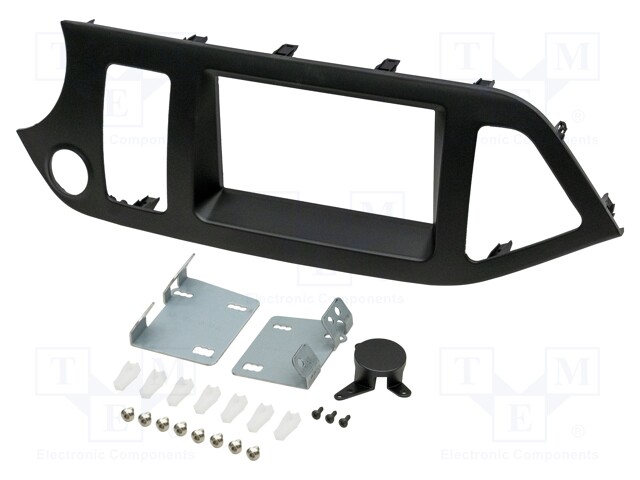 Radio mounting frame; Kia; 2 DIN; black