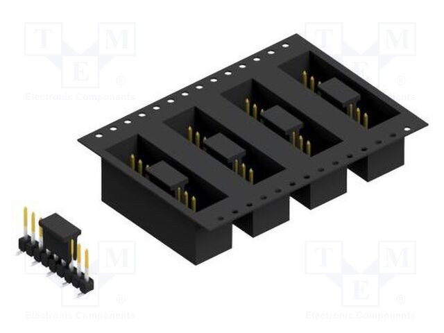 Connector: pin strips; pin header; male; PIN: 9; 2.54mm; SMT; 1x9