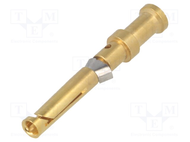Contact; female; 1mm2; Han D; nickel plated,gold-plated; crimped