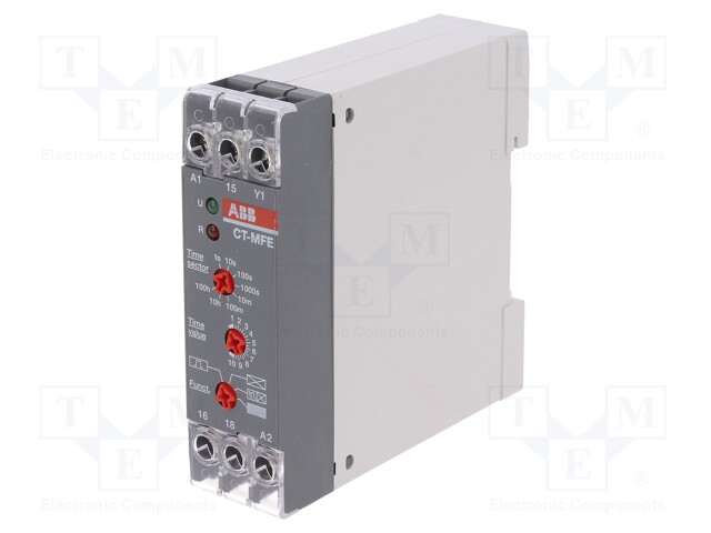 Timer; 0,05s÷100h; SPDT; 250VAC/4A; 24÷240VAC; 24÷240VDC; DIN; IP20