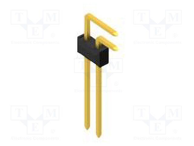 Connector: pin strips; pin header; male; PIN: 2; 2.54mm; THT; 2x1