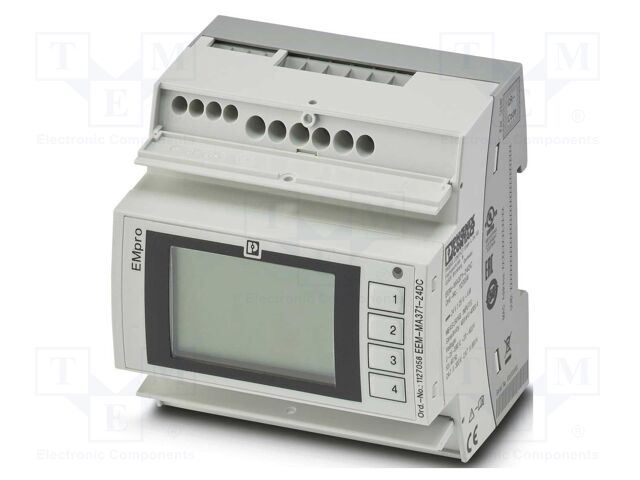 Meter: network parameters; for DIN rail mounting,horizontal