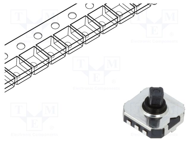 Microswitch TACT; Pos: 6; 0.05A/12VDC; SMT; 2.35N; 7.5x7.5x3.3mm