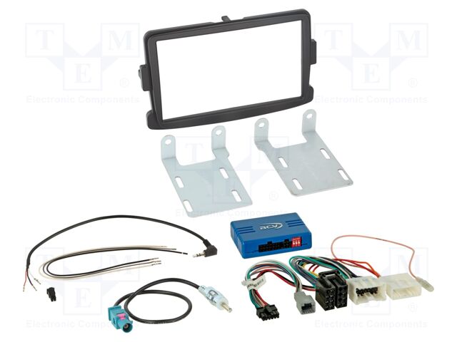 Adapter for control from steering wheel; DIN,Fakra,ISO; black