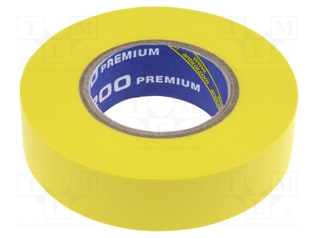Tape: electrical insulating; W: 19mm; L: 18m; D: 0.18mm; yellow; 260%