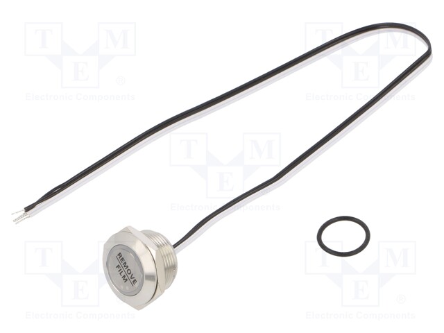 Switch: vandal resistant; Pos: 2; SPST-NO; 50mA/24VDC; IP65; red