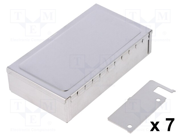 Enclosure: shielding; X: 68mm; Y: 122mm; Z: 28mm; steel