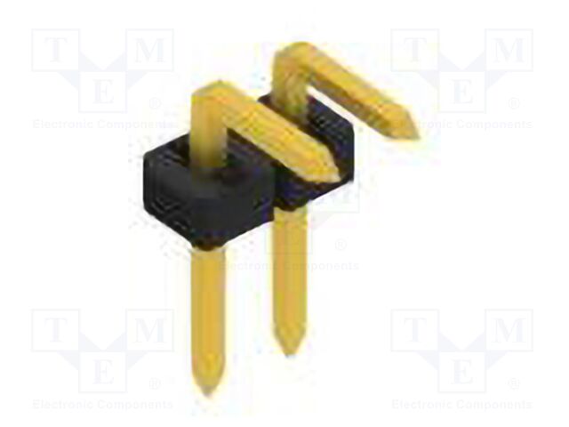 Connector: pin strips; pin header; male; PIN: 2; 2mm; THT; 1x2; 100V
