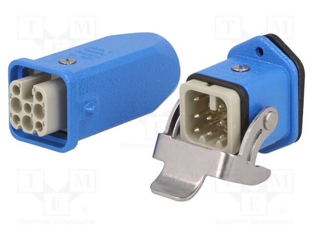 Connector: rectangular; male + female; plug + socket; Han Kit Ex