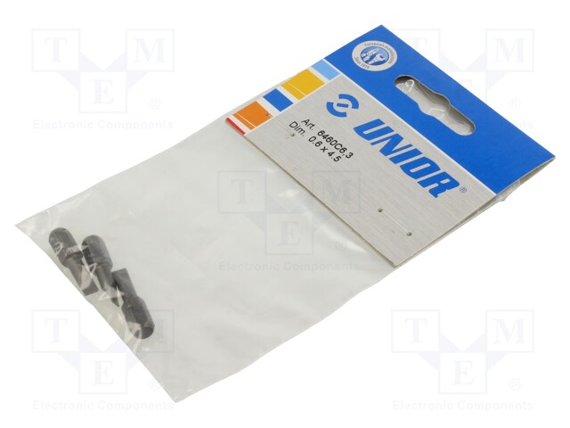 Screwdriver bit; slot; 4,5x0,6mm; Overall len: 25mm; 3pcs.