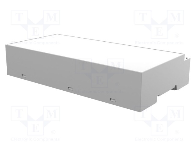 Enclosure: for DIN rail mounting; ABS + PC; grey