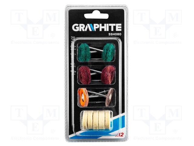 Acces.for drills; 12pcs; Kit: brushes