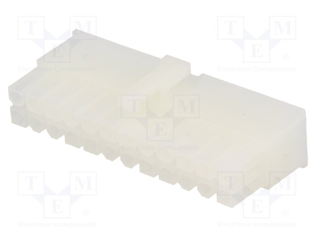 Plug; wire-board; female; MF42; 4.2mm; PIN: 24; w/o contacts