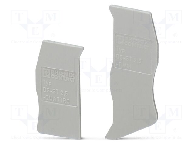 End piece; L: 32.3mm; H: 72mm; Body: grey